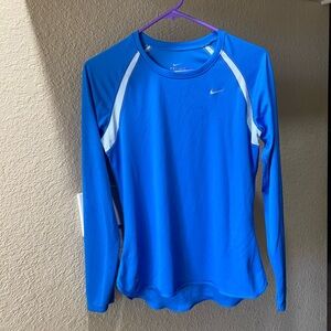 Nike Blue Long Sleeve Athletic Top